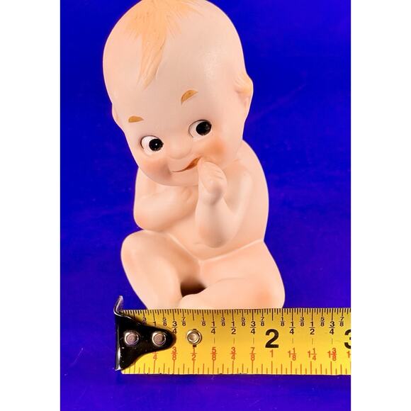 VTG Lefton Kewpie Doll Sucking Thumb Bisque Figurine 5" Cupid Baby Grannycore - Picture 10 of 10